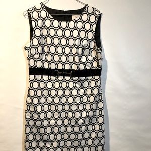 Elizabeth Howard polka dot sheath dress sz 12